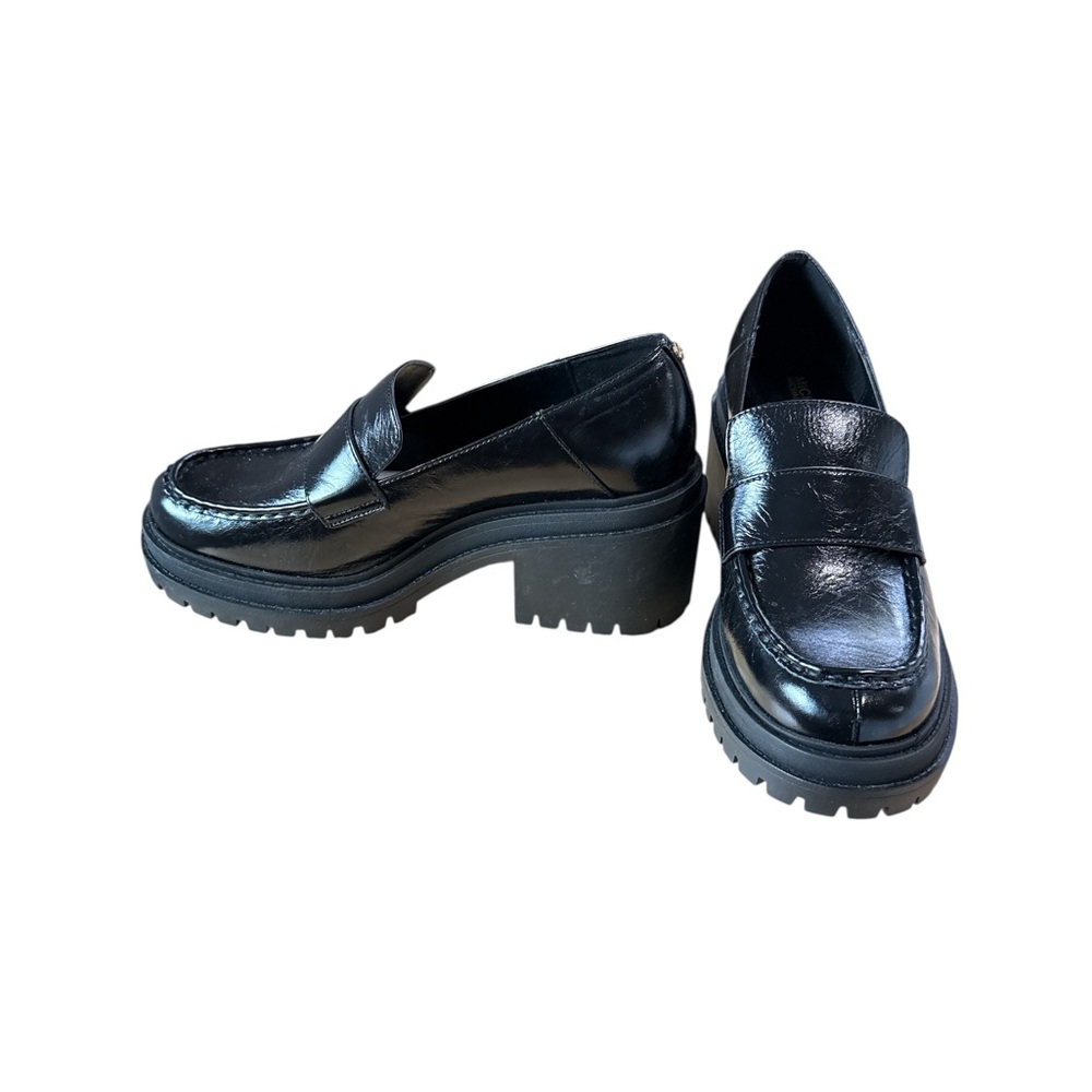 Michael Kors Rocco Heeled Loafer Shiny Black - Picture 2 of 3